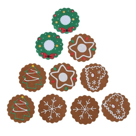 

10Pcs Christmas Placemat Party Dish Mat Gifts Household Table Mat Mixed Color