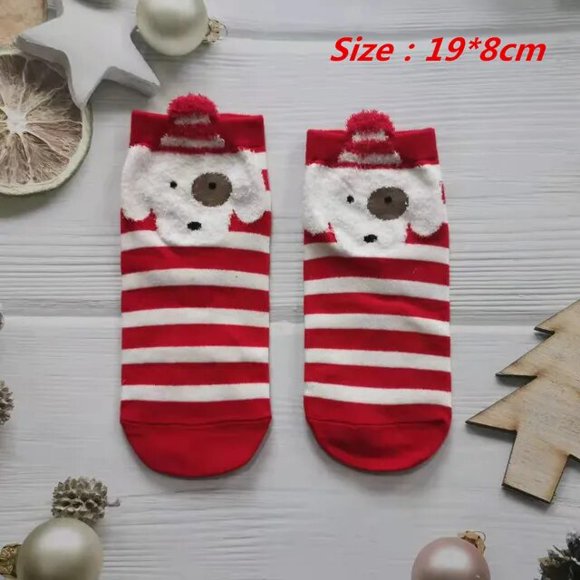 2021 Christmas Socks Cotton Winter Cute Deer Santa Claus Snowman Cartoon Printing Cristmas Decoration Socks 2022 Xmas Gifts