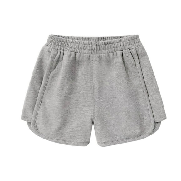 Odeerbi 3-9 Años Niñas Pantalón Corto de Verano de Algodón de Color Sólido Pantalón Corto de Deporte Atlético Cintura Elástica Pantalón Corto Casual