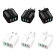 thumbnail image 4 of Cargador 5V 2.4A 3 Puertos USB Smart QC 3.0 Travel Fast (Reino Unido) Negro 5pcs Hugtrwg  Para estrenar, 4 of 8