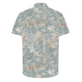 thumbnail image 2 of ZCFZJW Hawaiian Shirt for Men Regular Fit Summer Lightweight Breathable Blouse Vintage Leaves Printed Short Sleeve Button Down Graphic T-Shirt Tops Blue XL, 2 of 5