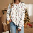 thumbnail image 7 of UngA Women's Christmas Sweatshirts Casual Crew Neck Christmas Sweatshirt Loose Soft Long Sleeve Pullover Tops Women's Sweatshirt (White,S), 7 of 7