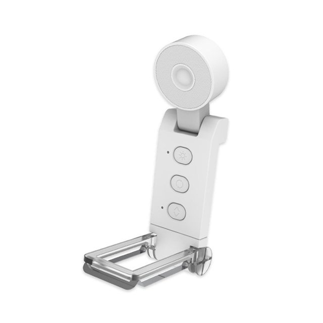 KLKCMS Compact Reading Light Rechargeable Book Light for Readers Book Lovers Trains White Round