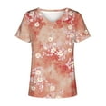thumbnail image 4 of Sakmal Ladies Tops Under $10 Short Sleeve V-Neck Graphic T-Shirts Womens Shirts, 4 of 5