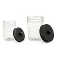 thumbnail image 6 of Apothecary Lid Storage Set with Ball Mason Jars - Farmhouse Home Decor for Vanity Organization - Luxury Bathroom, Kitchen and Office Accessories - Black - Two Pack, 6 of 6