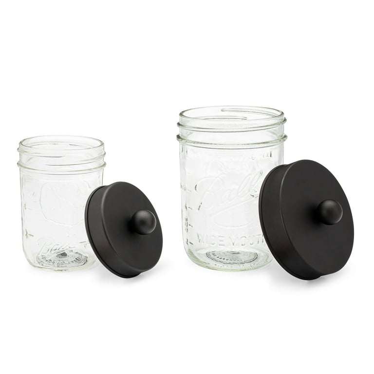 Apothecary Lid Storage Set with Ball Mason Jars - Luxury Bathroom