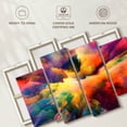 thumbnail image 6 of Elephant Stock Cloud Convergence Abstract Wall Art - Horizontal Multi Panel Canvas - Living Room Wall Decor - Abstract Multi Panel - Orange And Gray Decor - 75" x 48", 6 of 8
