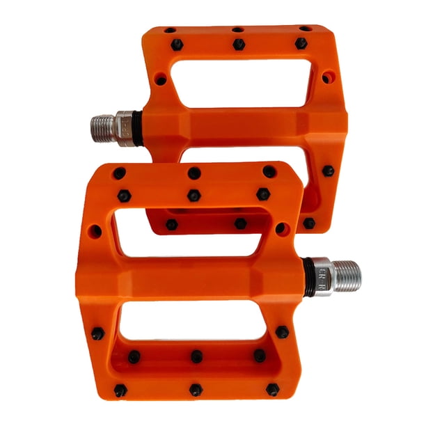 Sonducket Pack de 2 pedales de bicicleta a prueba de golpes Pedal de bicicleta 9/16 pulgadas sellado ciclismo montar soporte plataforma taco Ciclismo Naranja