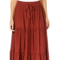 thumbnail image 4 of Women's Plus Size Tiered Ruffle Raw Hem Maxi Skirt, 4 of 4