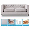 thumbnail image 4 of Modern 77''w 3 Seater Deep Seat sofa, Upholstered Velvet Sofa Couch with Tufted Button, Furniture for Living Room/Small Spaces, Grey, 4 of 9