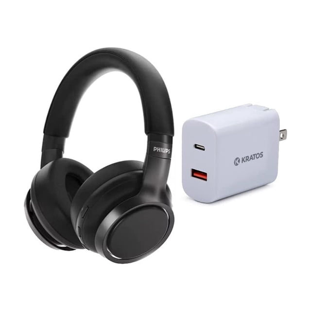 Philips H9505BK Auriculares Inalámbricos Over-Ear con Cancelación Activa de Ruido (ANC) - Paquete Completo