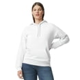 thumbnail image 1 of Sudadera con capucha Gildan para adulto SoftStyle GSF500 blanca, talla grande, 1 of 6