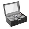 Professional 12 Grid Slots PU Leather Wrist Watch Display Case Jewelry Storage Holder Box Organizer Container