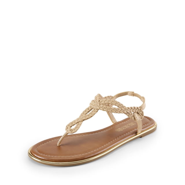 Sandalia DREAM PAIRS SDFS2406W para mujer color nude talla 11