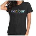thumbnail image 6 of Puliio France Shirt Women Tower T Shirt Travel In France Tshirts Vacation Tees Tops, 6 of 7