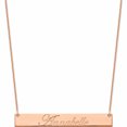 thumbnail image 1 of 14K Rose Gold Large Polished Edwardian Script Bar Necklace (18 X 52) Made In United States -Jewelry By Sweet Pea, 1 of 5