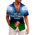 thumbnail image 1 of Camisas Para Hombre Manga Larga De AlgodóN Camiseta de regalo deportiva para fanáticos del fútbol americano para hombres, camiseta Retro de jugador de Rugby Vintage, camisetas de (Dark Blue, XXL), 1 of 3