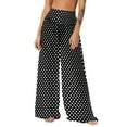 thumbnail image 2 of ICHUANYI Women's Summer Chiffon Lightweight Bathing Suit Cover Up Bohemian Style Printed Swim Beach Pants Wide Leg Swimsuit Coverup Pants, 2 of 7