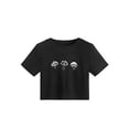 thumbnail image 1 of Women's Short Sleeve Print Crop Top T Shirt, 1 of 3