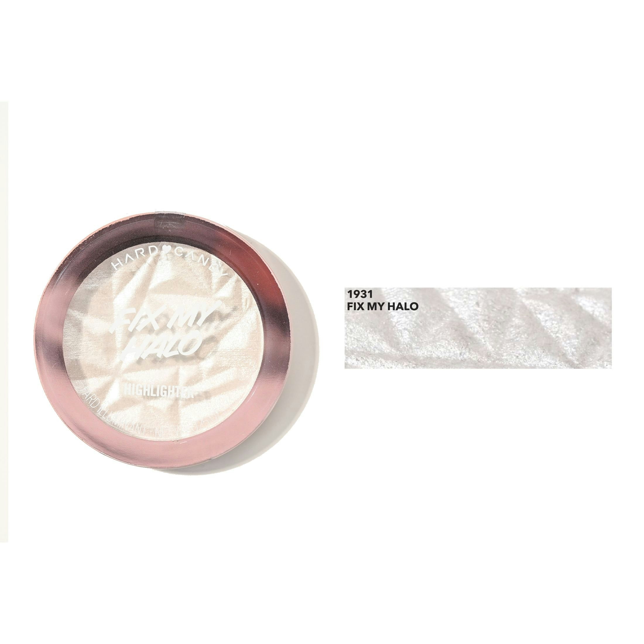 Hard Candy Just Glow Highlighter, Pressed Powder, Shimmery Glow, Fix My Halo, Platinum 0.25 OZ