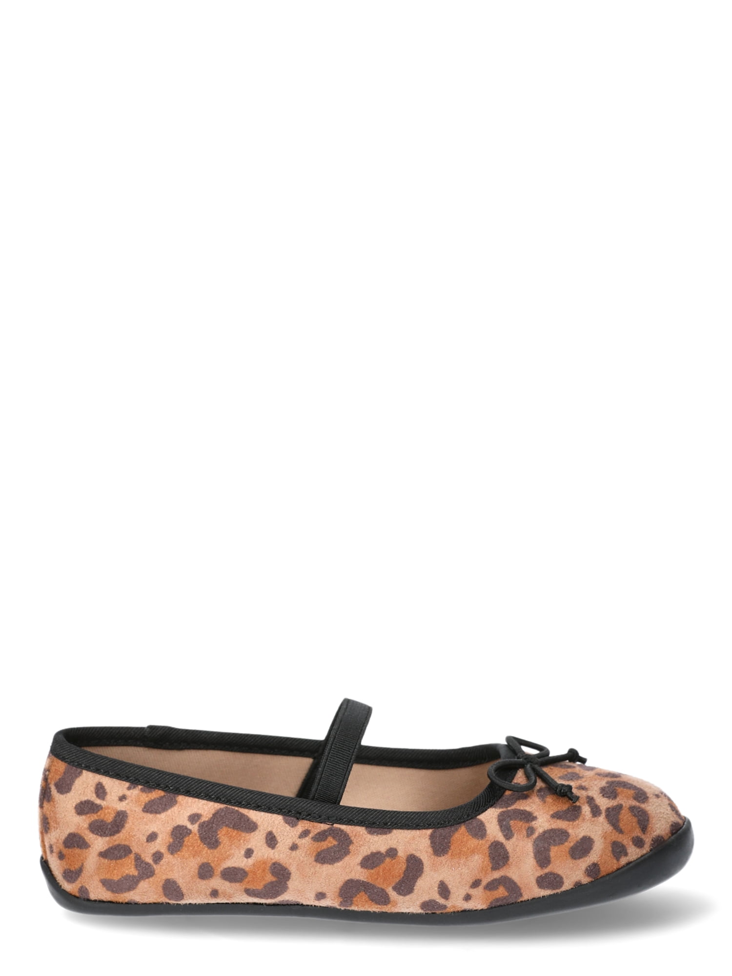 Wonder Nation Toddler Girls Leopard Bow Ballet Flat Shoes