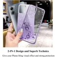 thumbnail image 4 of for Motorola Moto G54 Case Clear Glitter Shiny for Women Aesthetic Floral Motorola G54 5G Phone Case Silicone Soft Flower Transparent Shockproof Cover Purple Slim (Purple), 4 of 7