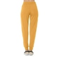 thumbnail image 3 of J. METHOD Women's Active French Terry Joggers Yoga Gym Workout Cotton Solid Sweatpants Lounge Sweat Pants with Pockets NEWP117 Dark Mustard L, 3 of 3