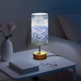 thumbnail image 6 of Touch Control Table Lamp with LED Bulb Bedside Lamp for Bedroom Living Room Blue Hydrangea Pattern, 6 of 8