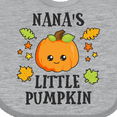 thumbnail image 4 of Inktastic Nanas Little Pumpkin with Leaves and Stars Boys or Girls Baby Bib, 4 of 4