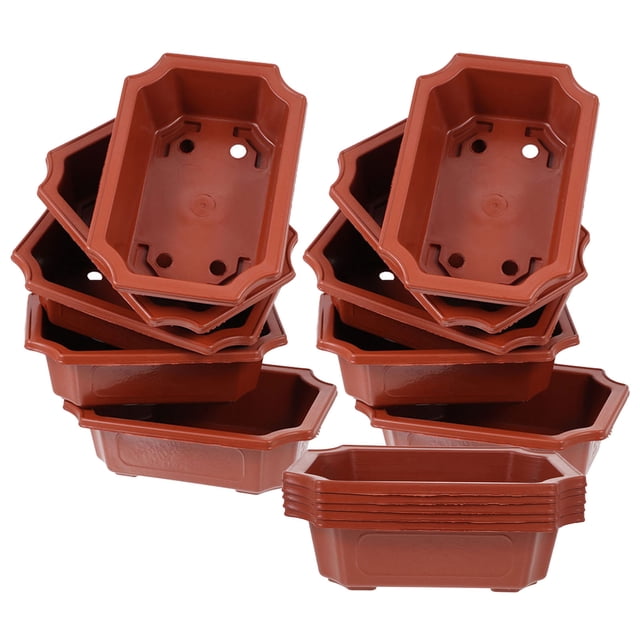 IDEANATEGRATE 16Ud Maceta De Plástico Resistente Color Con Drenaje Para Bonsái Y Plantas En O Interior