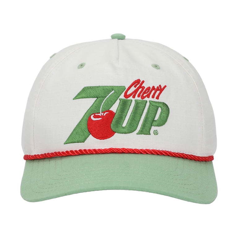 7UP Cherry 7UP Logo White & Green Retro Grandpa Rope Hat - Walmart.com