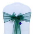 thumbnail image 5 of mds Pack of 200 Organza Chair Sash Bow Sashes for Wedding Decoration -Hunter Green, 5 of 7