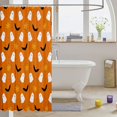 thumbnail image 3 of Manfei Happy Halloween Ghost Shower Curtain 72Wx72L,Cute Floral Pattern Bathroom Curtain, 3 of 5
