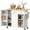 White, variant on Frmobepts 41.3" Kitchen Island Cart Rolling Storage Cabinet Cart with Drawer & Rack,Black