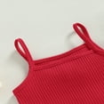 thumbnail image 5 of Girl Summer Sling Vest Solid Color Sleeveless Ribbed Bow Decoration Camisole, 5 of 5