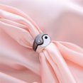 thumbnail image 3 of Anillos de acero inoxidable negro plata a juego Yin Yang Tai Chi para hombres mujeres/mejor amigo/novia/novio, 3 of 5