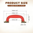 thumbnail image 2 of Uxcell Leather Luggage Handle, Replacement Strap Handle for Handbag Red, Bronze 2 Count, 2 of 7