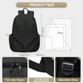 thumbnail image 6 of Simple Black Laptop Backpack For Women 15.6 Inch,Waterproof College Backpack For Men,Lightweight Casual Daypack Small Travel Backpack,Carry On Bag for Office/Teacher/Work, 6 of 6