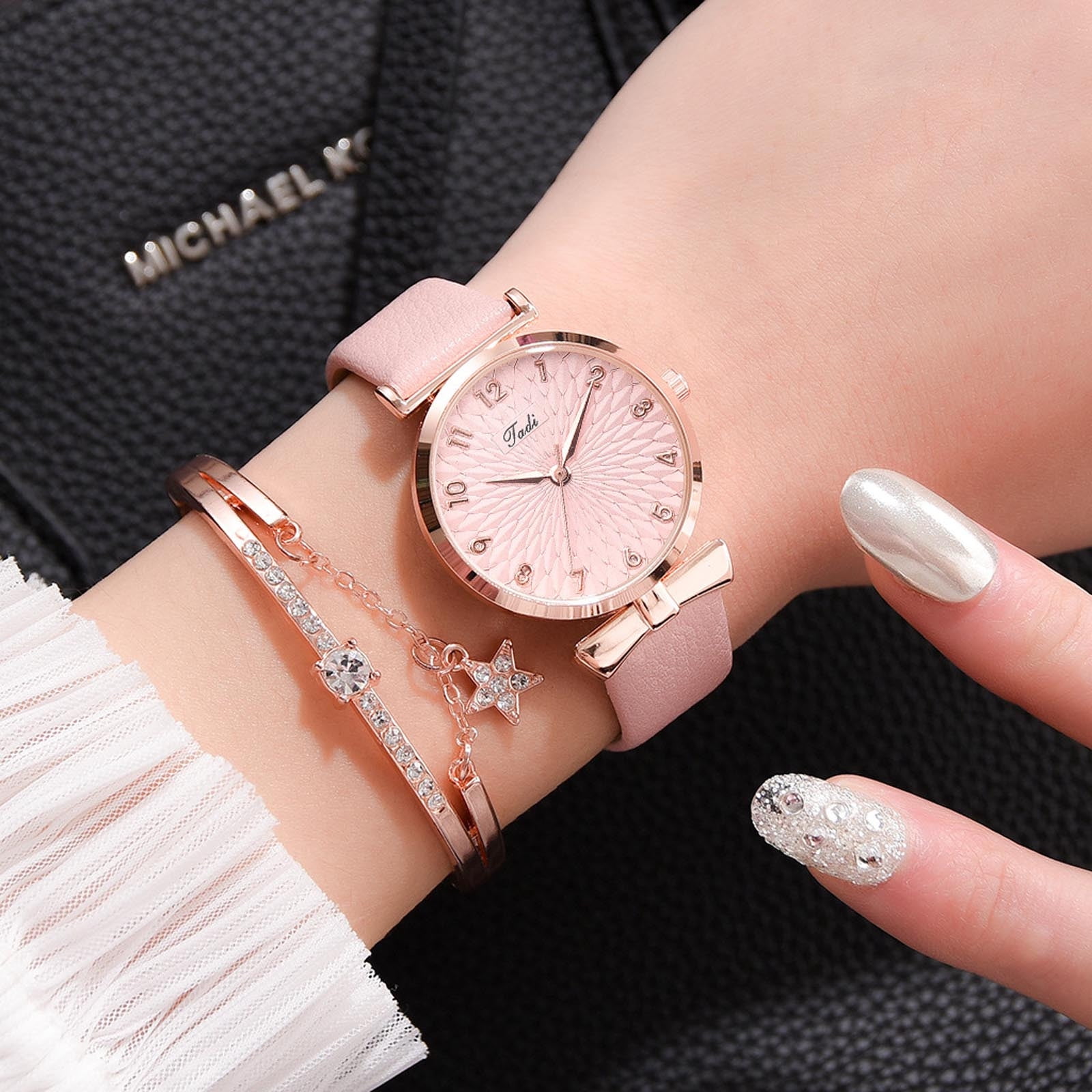 Mk watch and bracelet set hotsell