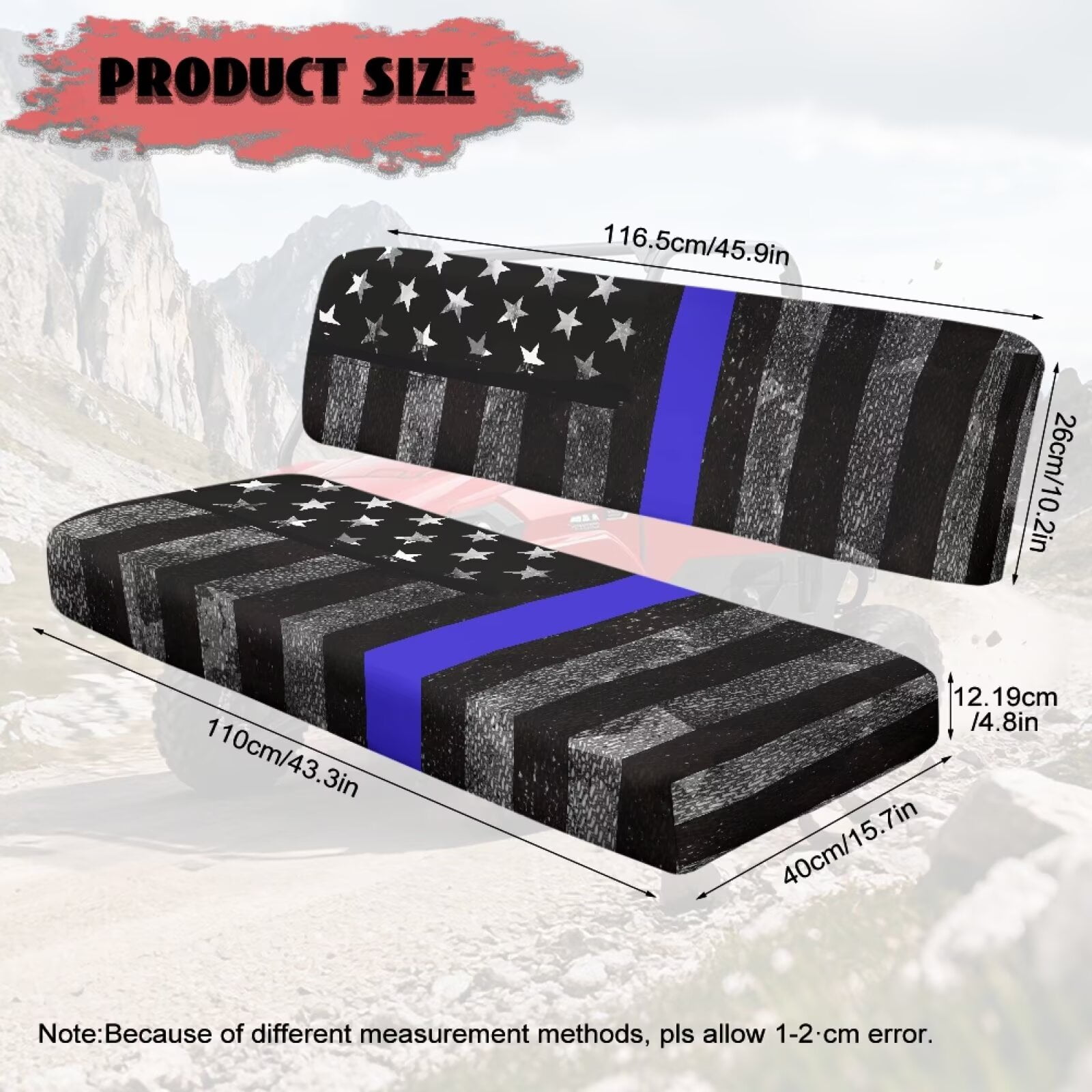 Uorisanigo UTV Seat Cover Fits for Kawasaki Mule 4010 4x4 FE 2025 2023 2022 2021, Scratch-Proof American Commemorative Flag Seat Covers for Mule, UTV Bench Seat Cover Accessories