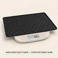 thumbnail image 3 of CRAZYMALL Set of 4 Heavy Duty Silicone Pet Feeding Mats, 1 of Each Color (Gray, Coffee Brown, Black, Mint Blue), 19x12 in Waterproof Dog & Cat Food Mat with 0.4" Raised Edge, 3 of 13
