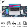 thumbnail image 5 of Long Mouse Pads for Desk,Dark Blue Girl Themed Dinosaurs Pattern Desk Mats on Top Of Desks, Desk Mouse Pad Extra Large with 3mm Non-Slip Base and Stitched Edge for Gaming,Office,Work,Home 35.4"x15.7", 5 of 6