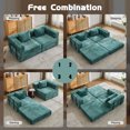thumbnail image 4 of 78'' Convertible Folding Sofa Bed, Floor Sleeper Sofa Couch with Fixed-Shape Frame, Compression Comfy Couch, Boneless Modular Sectional Sofa, No Assembly Required, for Living Room, Bedroom, Dark Green, 4 of 8