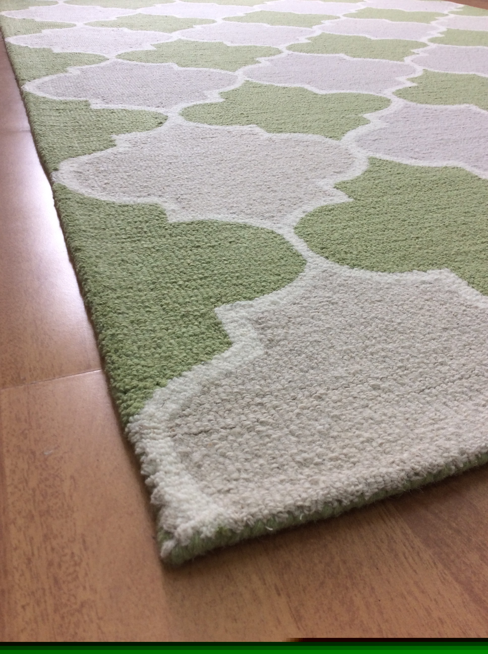 Handmade Modern Style 5' x 8' Feet Rectangular Wool Area Rug Cotton/Latex Backing Indoor Rug