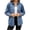 #Dark Blue 1, variant on Vynhevius Women Jacket Solid Collar Button Down Long Sleeve Denim With Pockets