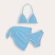 thumbnail image 2 of Conjunto de Falda de Traje de Baño Niños Moda Color Sólido Bloqueo Suspendentes Bikini, Traje de Baño Junto Al Mar con Falda de Malla, Ropa de Playa de Nylon Spandex para el Verano, 2 of 5