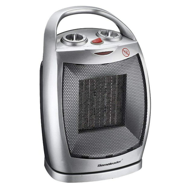 Homeleader Ceramic Space Heater 750W/1500W, Portable Electric Heater with Adjustable Thermostat