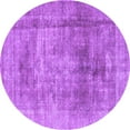 thumbnail image 1 of Ahgly Company Indoor Round Persian Purple Traditional Area Rugs, 5' Round, 1 of 4