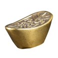 thumbnail image 2 of 1pc Gold Ingot Toy Simulated Gold Ingot Decor Desktop Brass Ornament (bronze), 2 of 2