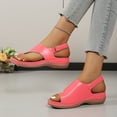 thumbnail image 3 of Flip Flops Arch Support Womens Orthopeic Wedge Sandals Adjustable Slingback Casual Summer Walking Shoes Pink Size 7.5, 3 of 8